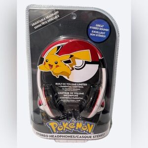 2/$50 NEW Pokemon Pikachu Red and Black Headphones